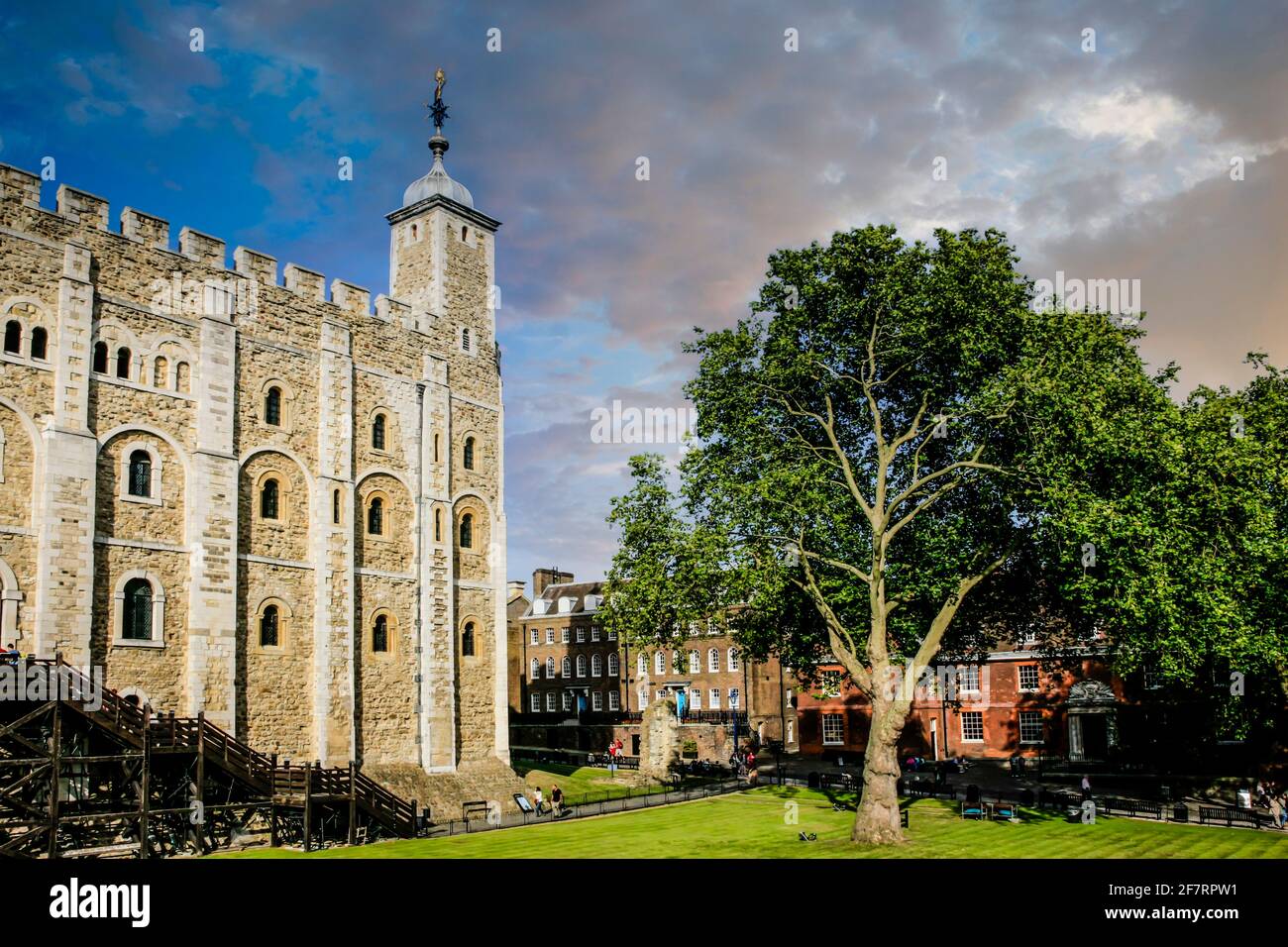 The White Tower in the Tower of London complex Stock Photo