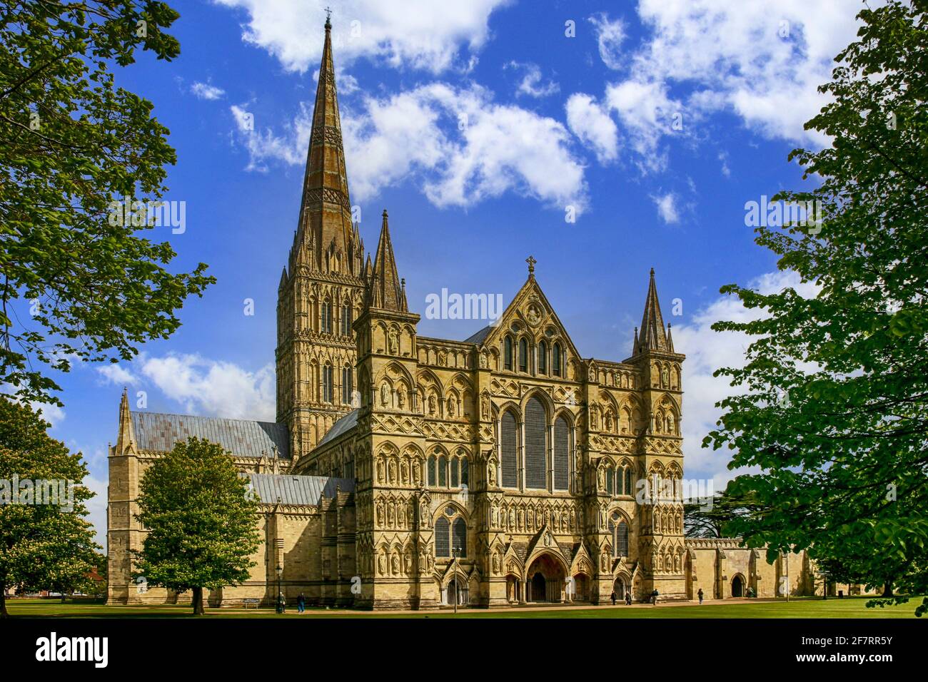 A view of Salisbury Cathedral in Wiltshire England Stock Photo