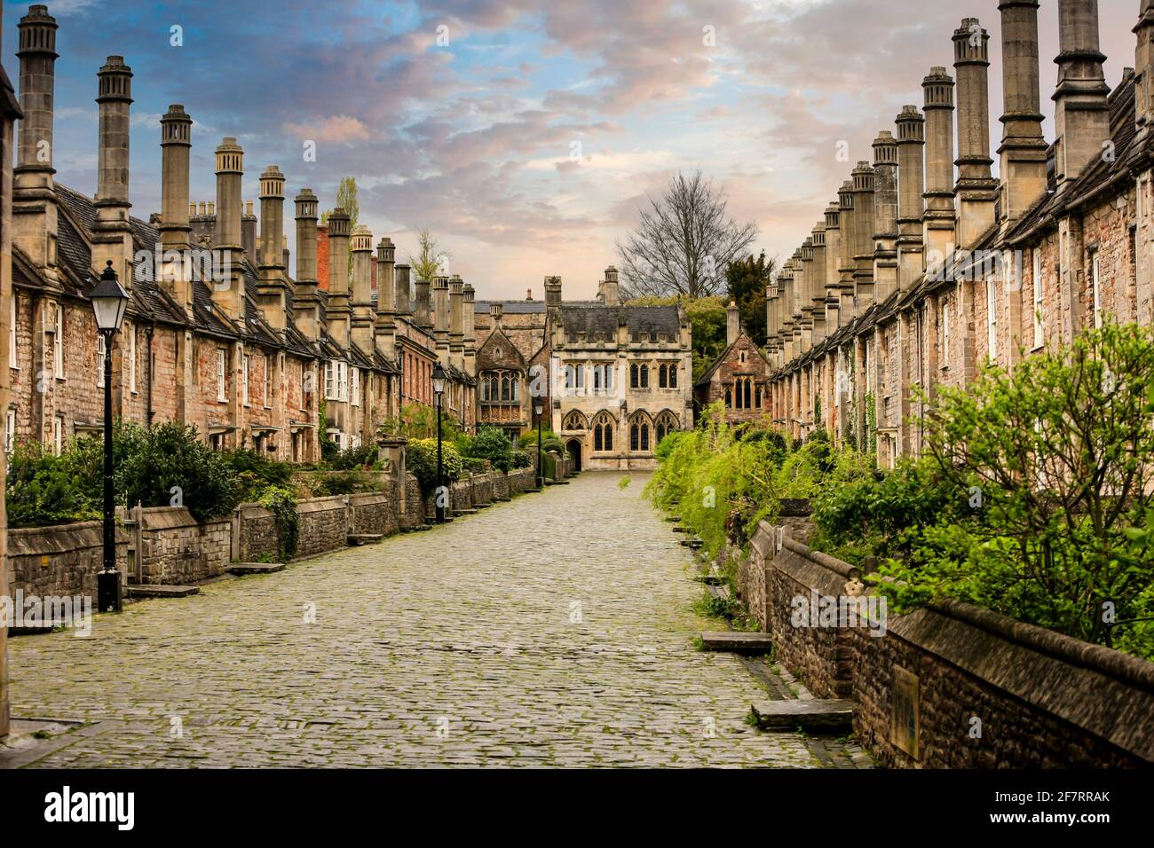 The Vicar's Close in Wells Somerset, UK Stock Photo