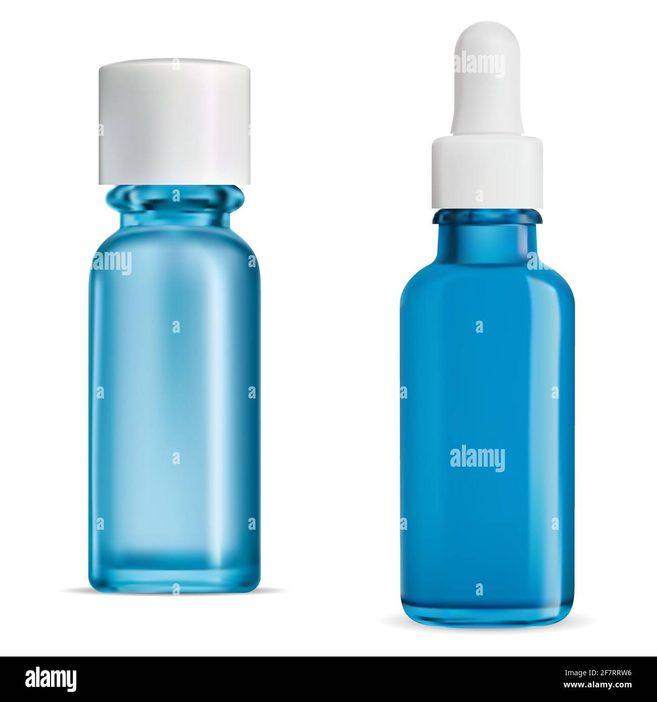 Moisture dropper bottle. Serum bottle 3d mockup on white background