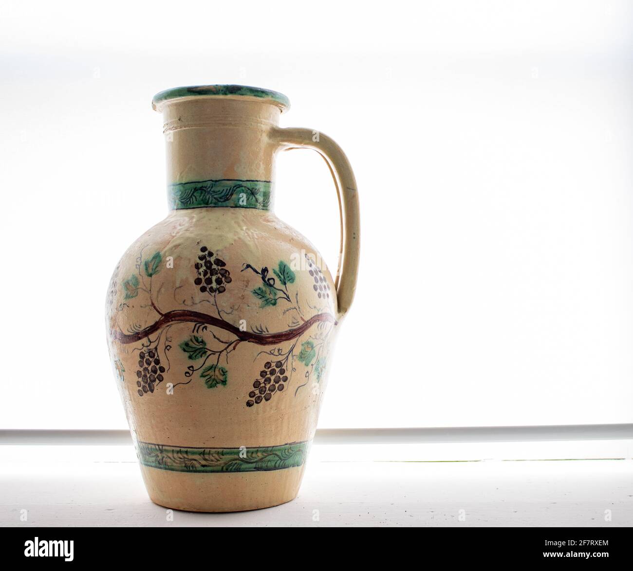 Old and traditional vase, made with ceramics, museum piece in ceramic