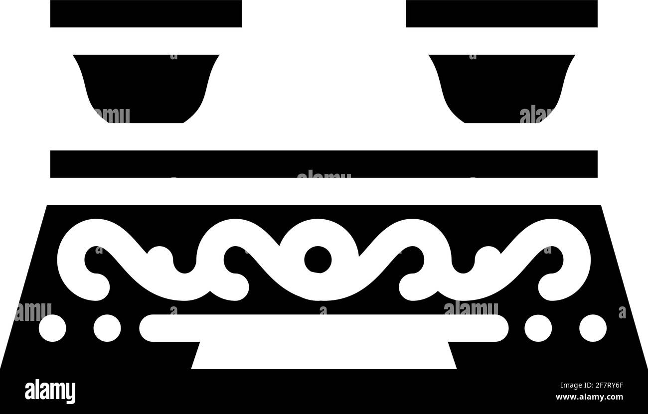 ceremony tea drink table glyph icon vector illustration Stock Vector ...