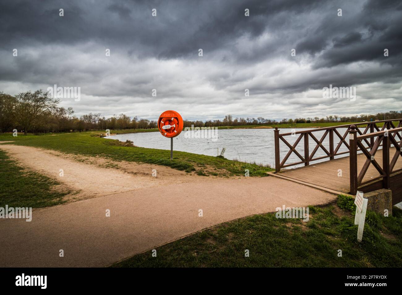 A visit on a small walk by the lake in Barton Marina, England Burton under Needwood Stock Photo