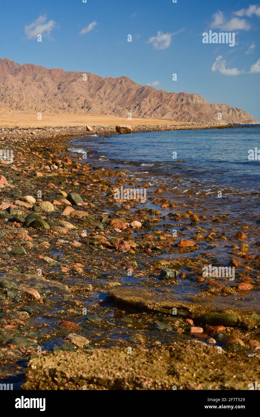 Dahab in the Sinai Peninsula, Egypt, is a popular seaside tourist town ...