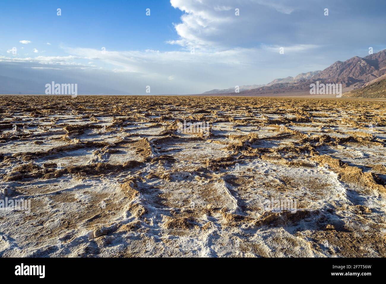 Death Valley - Badwater salt flat , Lowest point in USA Stock Photo - Alamy