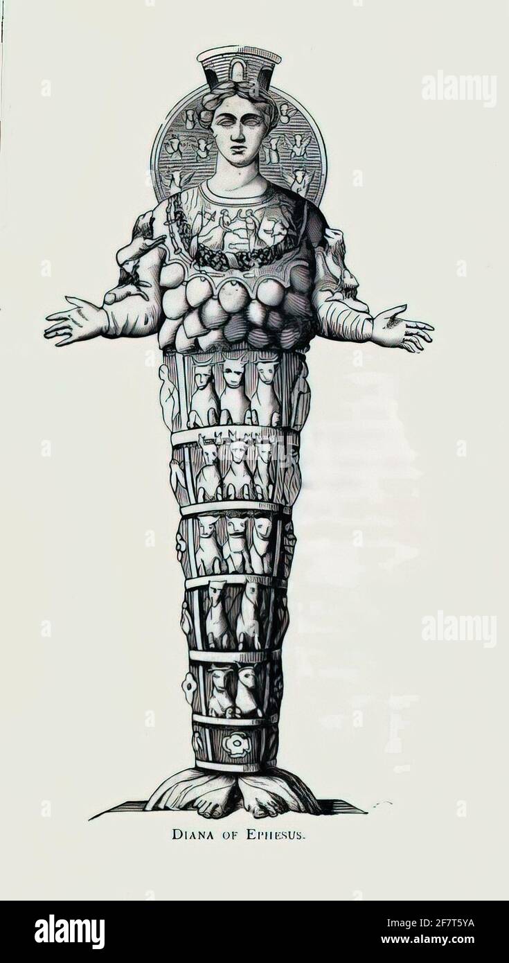 Illustration of the Greek goddess Diana of Ephesus Stock Photo Alamy