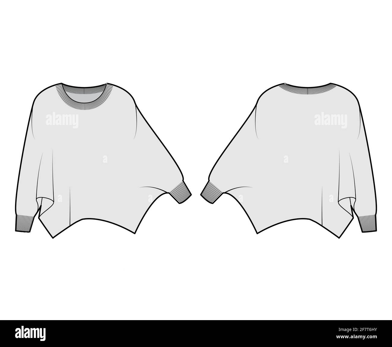Irregular Batwing Sleeve Sweater