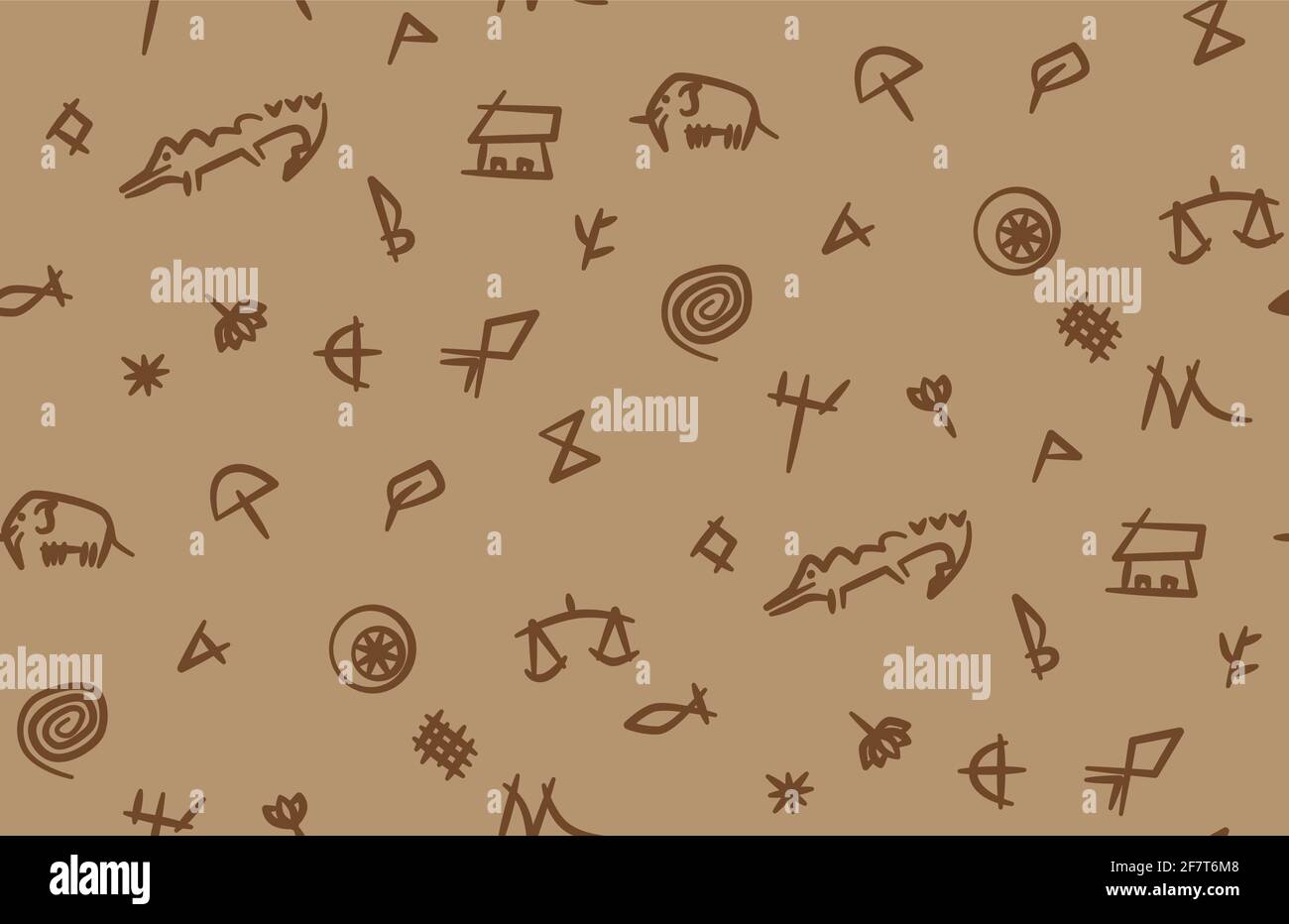 Abstract pattern with simple hand drawn elements vector illustration Stock Vector