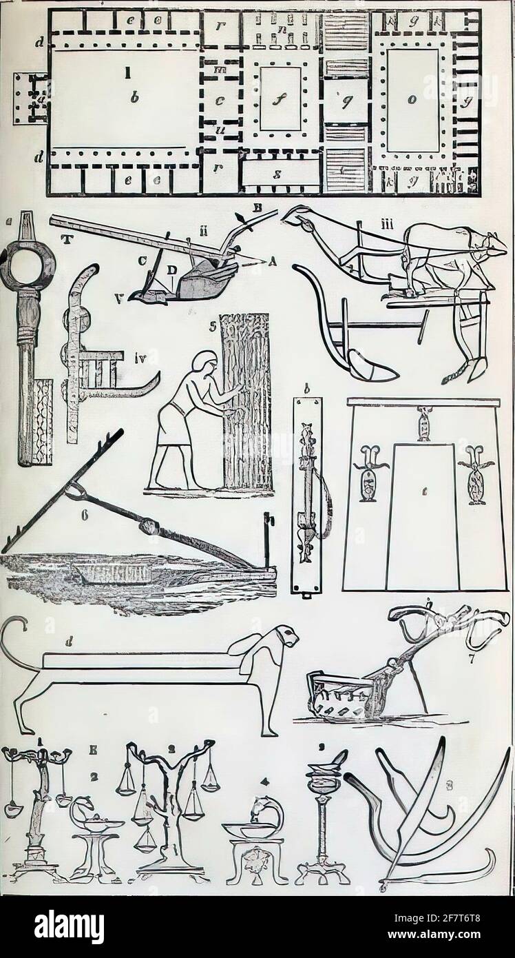 Illustration of variety of objects used in ancient times Stock Photo ...
