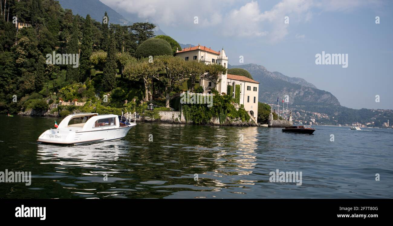 Villa del Balbianello, Lake Como, Italy. As seen in Star Wars: Episode II Attack of the Clones and Casino Royale Stock Photo