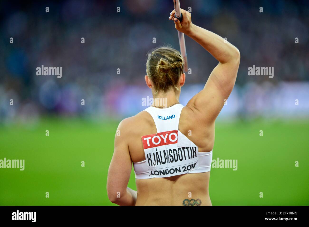 Asdis Hjalmsdottir (Iceland). Javelin Throw Qualification. IAAF World