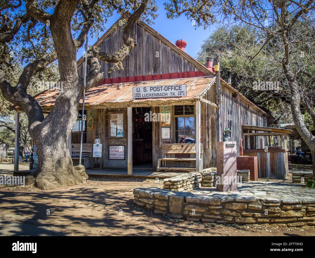 Historic US post Office in Luckenbach, TX Stock Photo Alamy