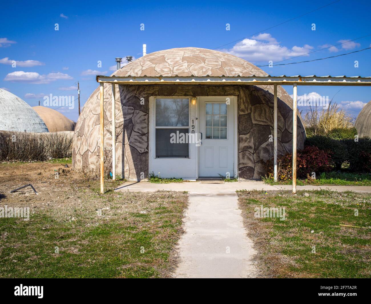A dome home located at the Monolithic Dome Institute in Italy, Texas Stock Photo Alamy