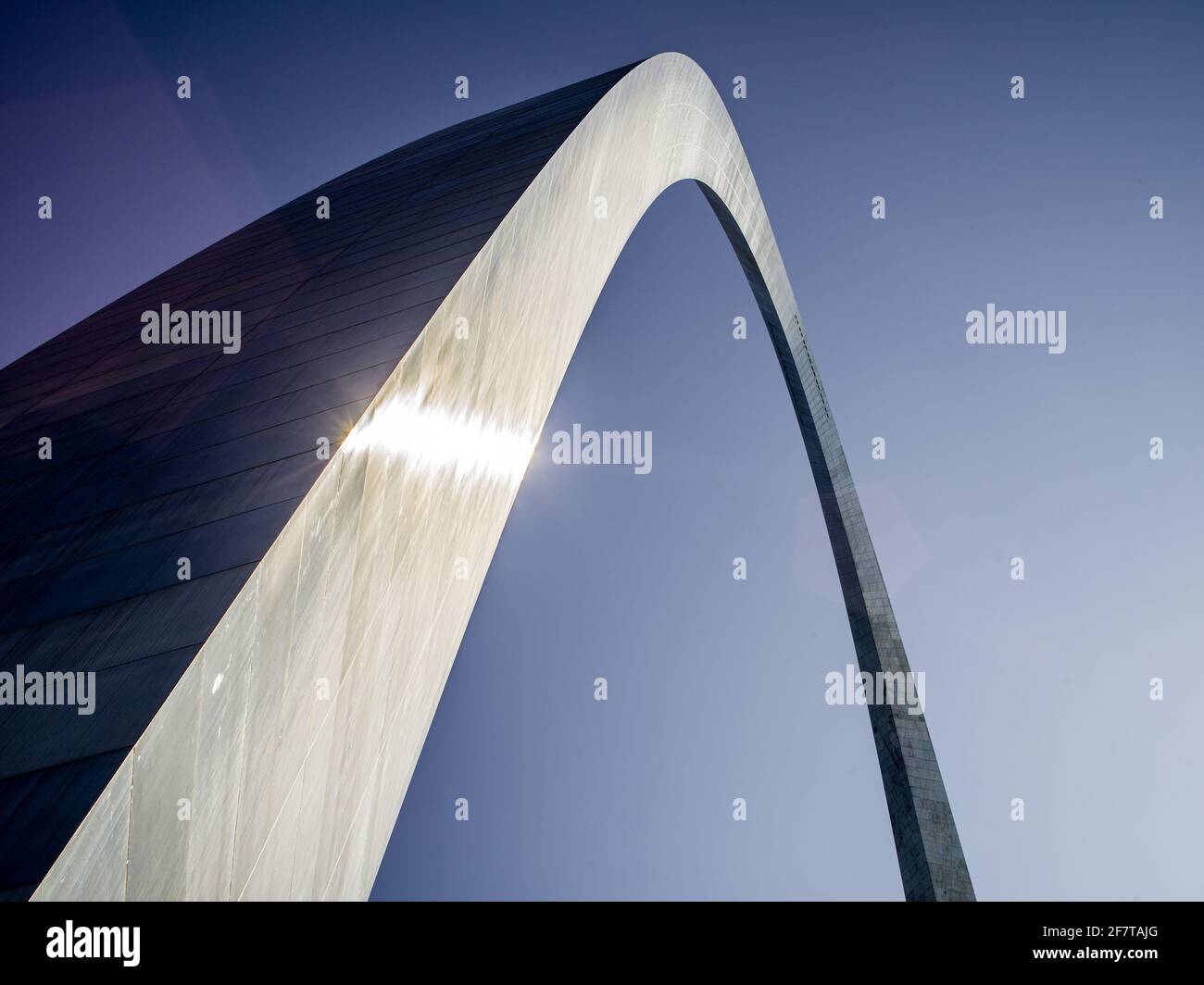 Looking up along the The Gateway Arch, St. Louis, Missouri Stock Photo