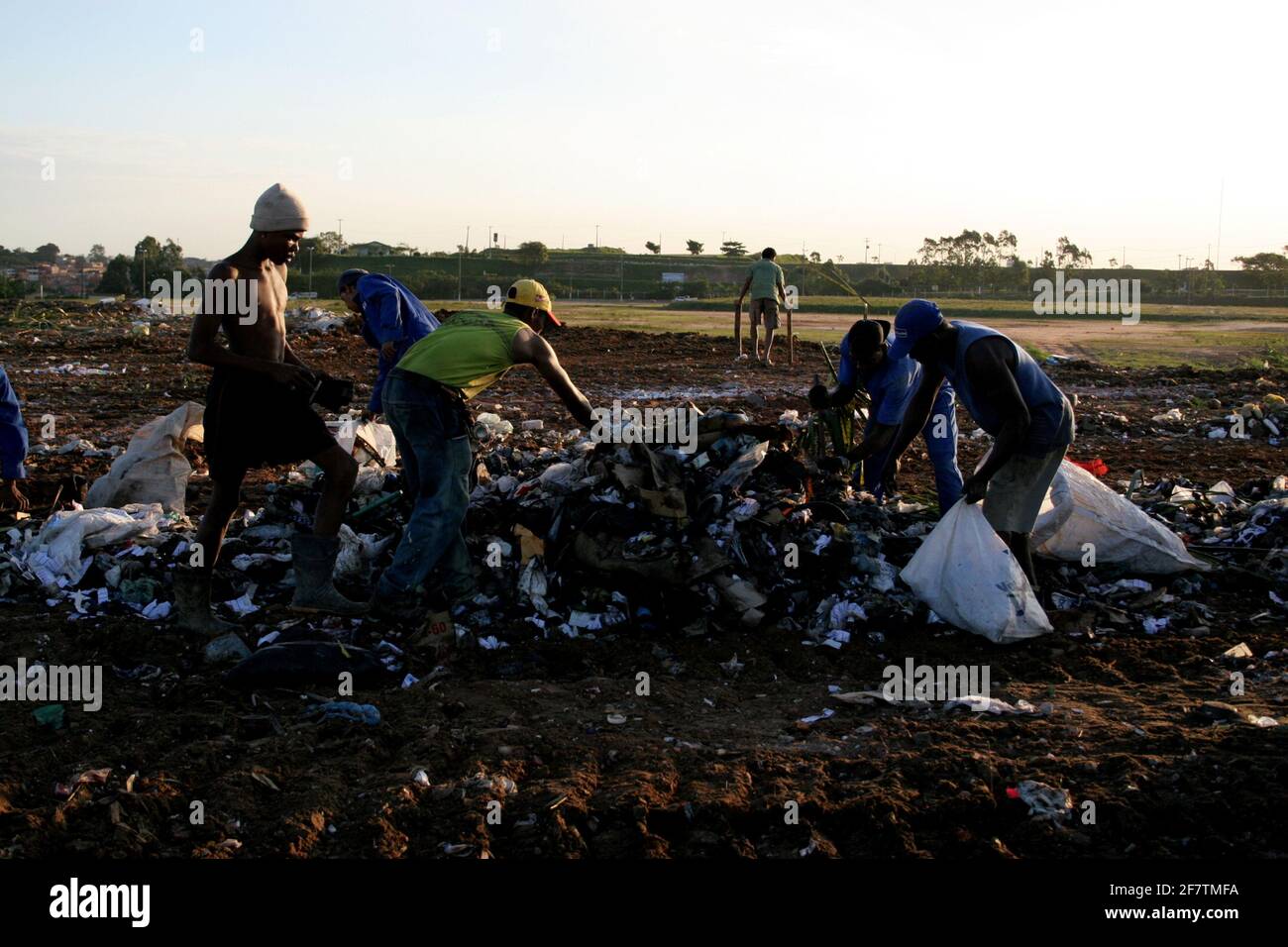 salvador, bahia / brazil july 28, 2006 recyclable waste pickers are