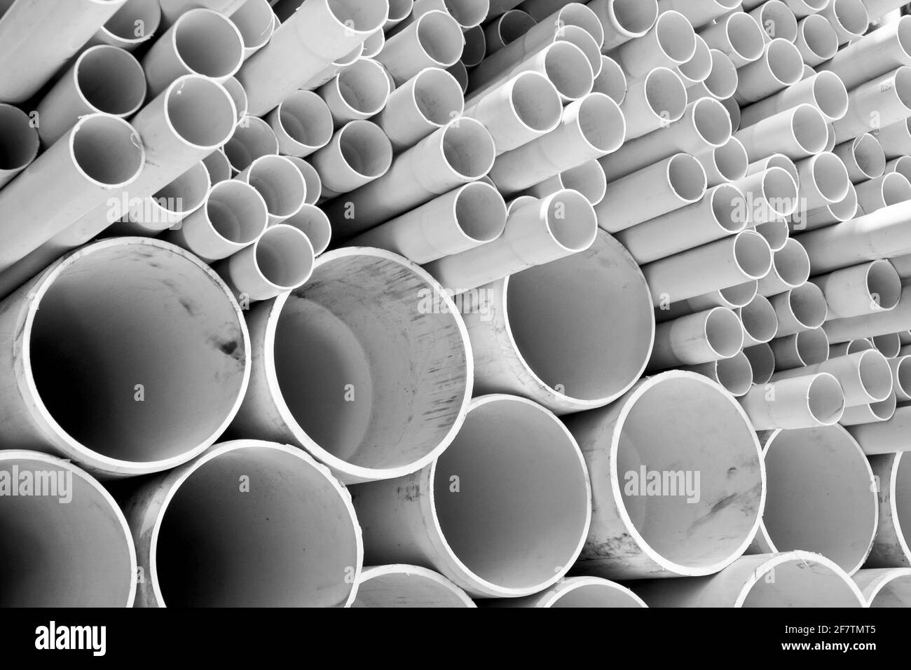 Size of PVC pipes Stock Photo Alamy