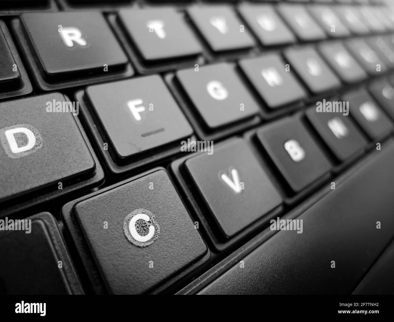 Closeup shot black keyboard Black and White Stock Photos & Images - Alamy