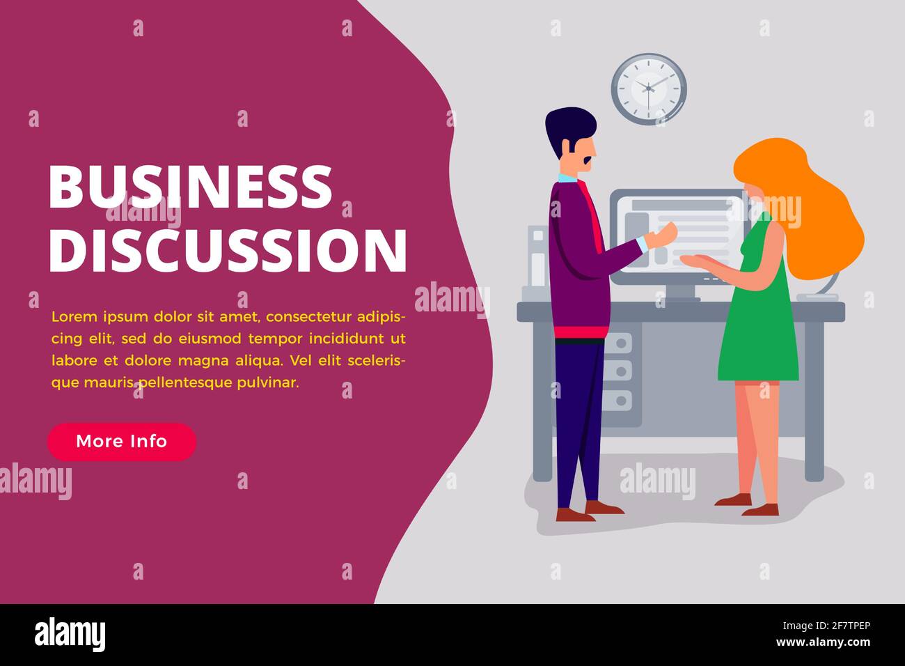people business discussion concept vector illustration Stock Vector