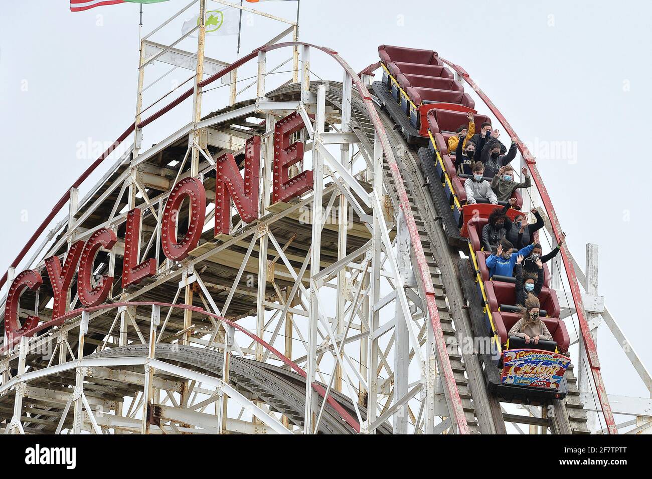 Cyclone rollercoaster in coney hi-res stock photography and images - Alamy