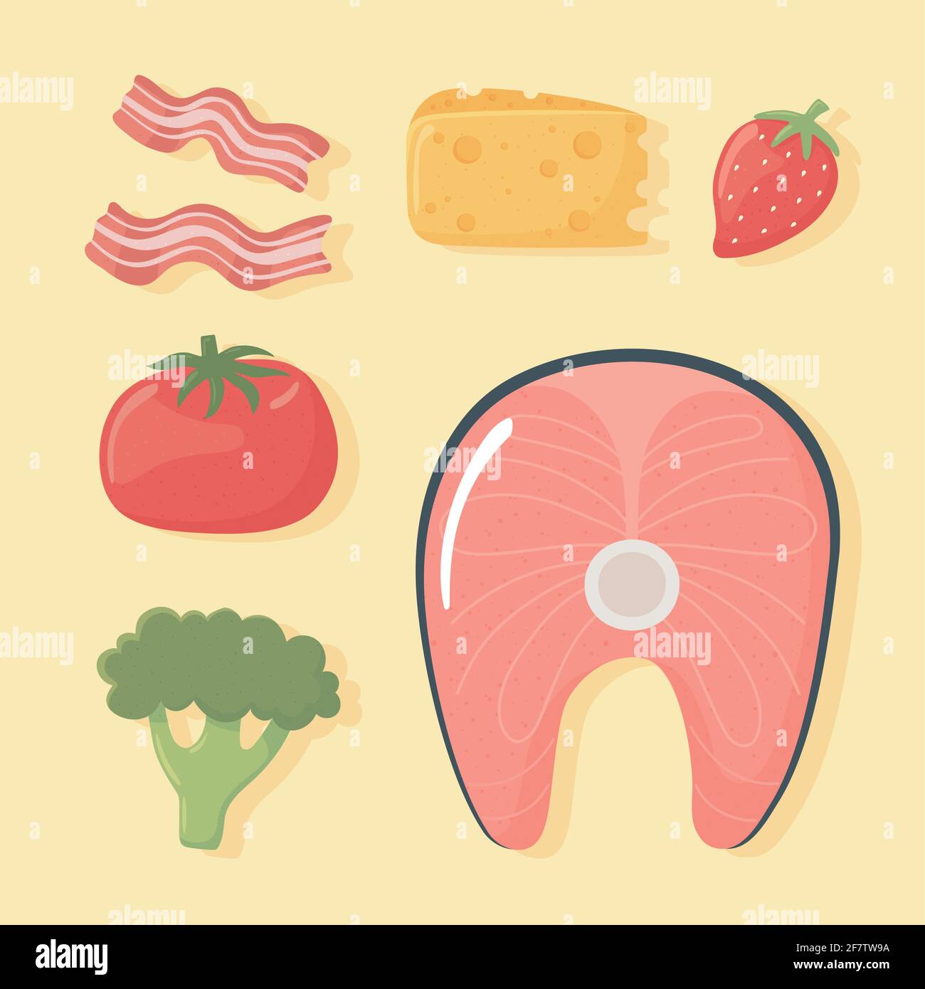 set of food ingredients icons Stock Vector Image & Art - Alamy
