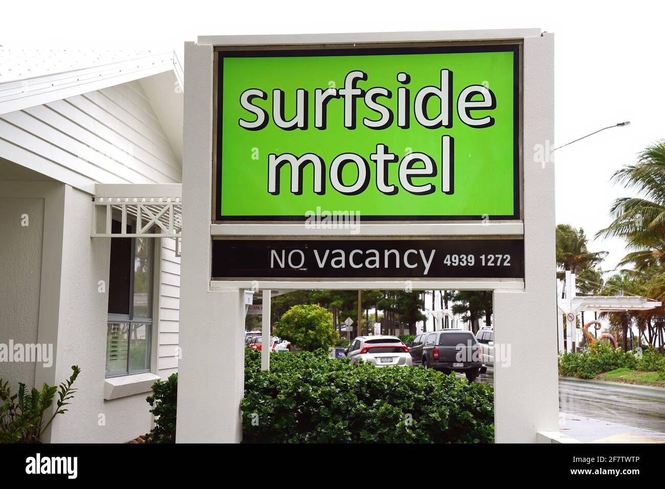 Yeppoon, Queensland, Australia April 2021 Beachfront motel signage