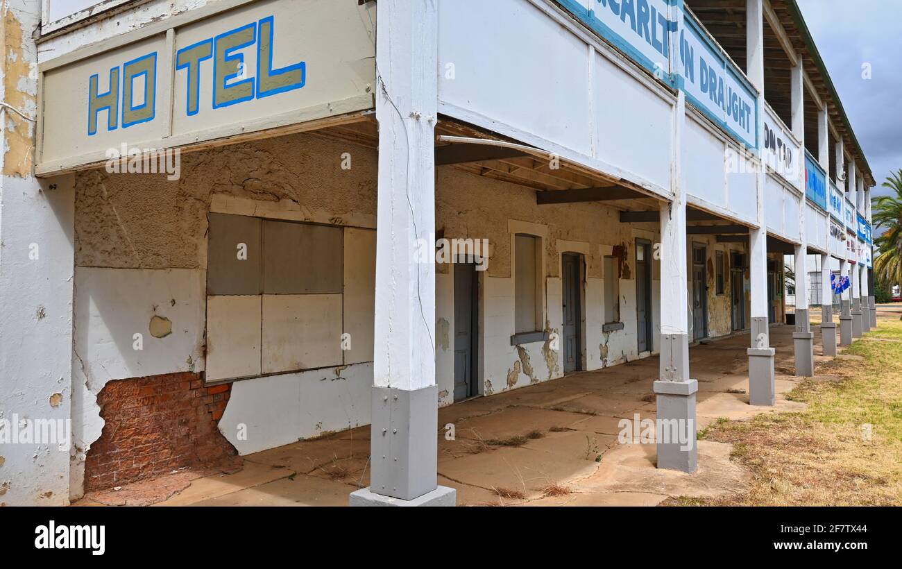 Urana, New South Wales Australia January 26, 2021 Verandah of the Old