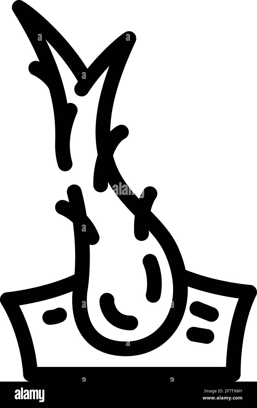 split ends hair line icon vector illustration Stock Vector Image & Art ...