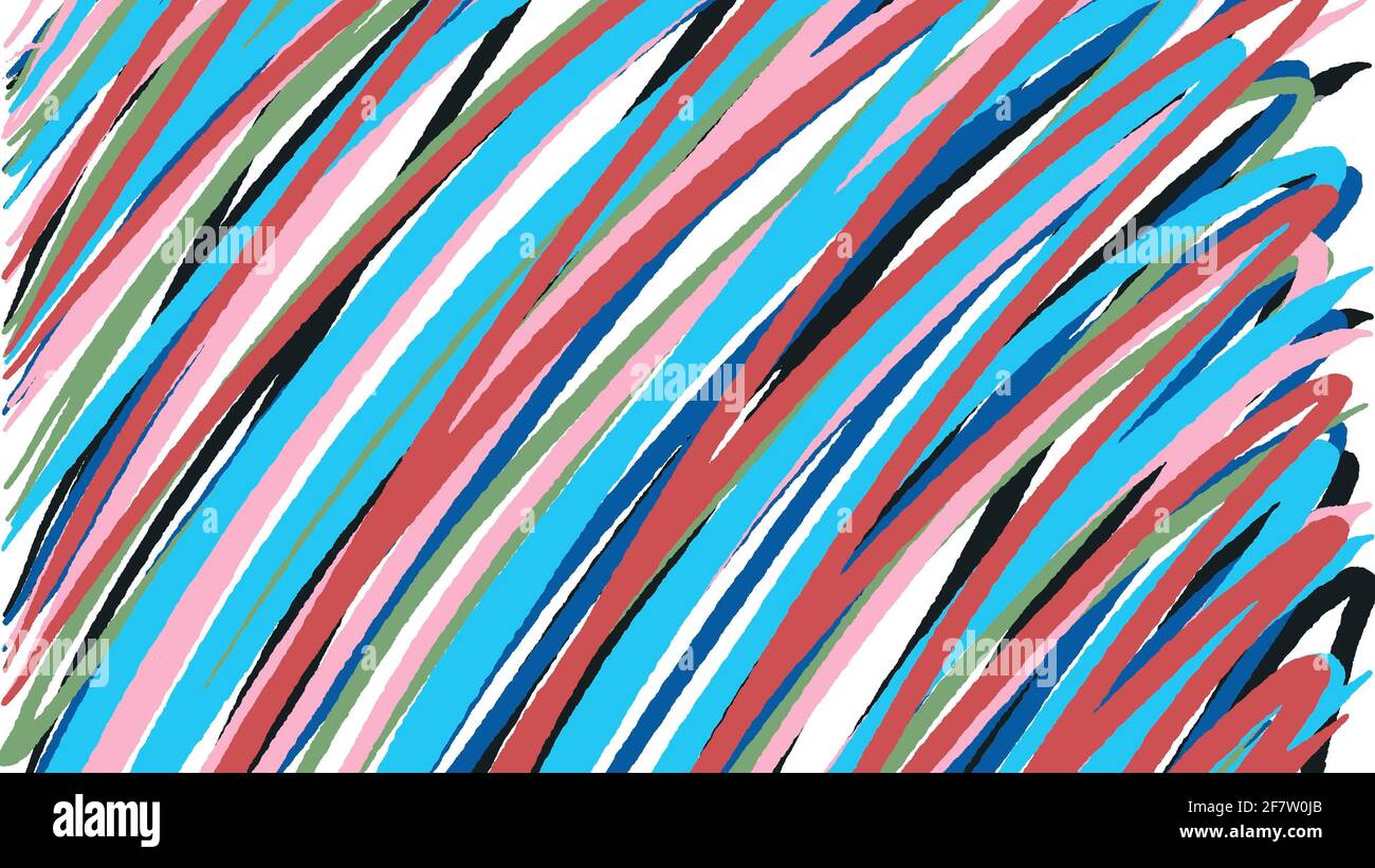 Abstract brushstroke color striped and lines pattern for background Stock Photo