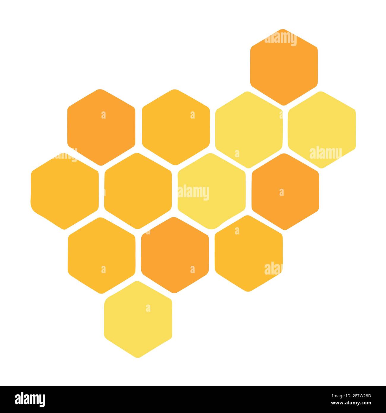 honeycomb icon on white background. flat style design. Stock Vector