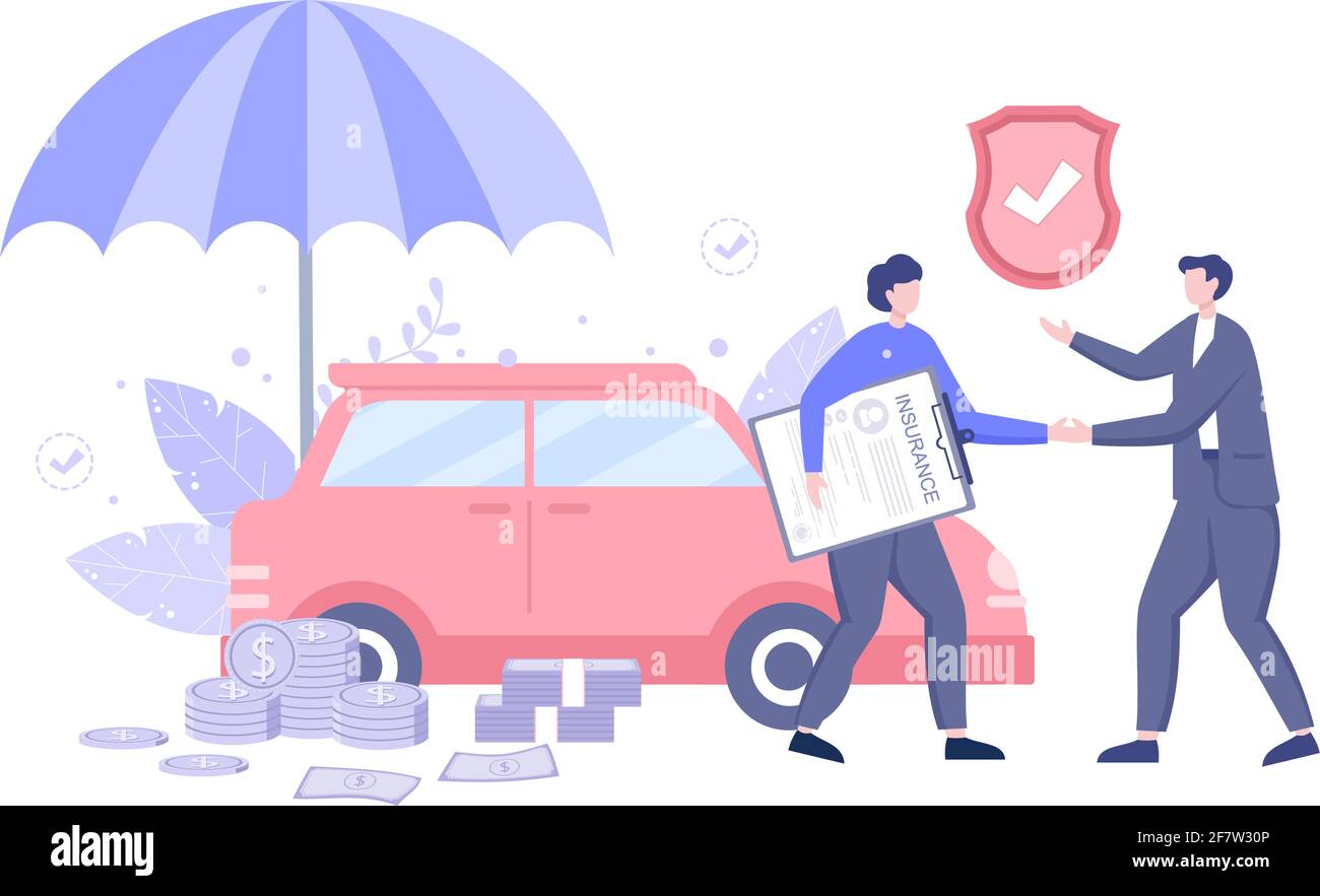Car Insurance Concept Can Be Used As Protection For Vehicle Damage And