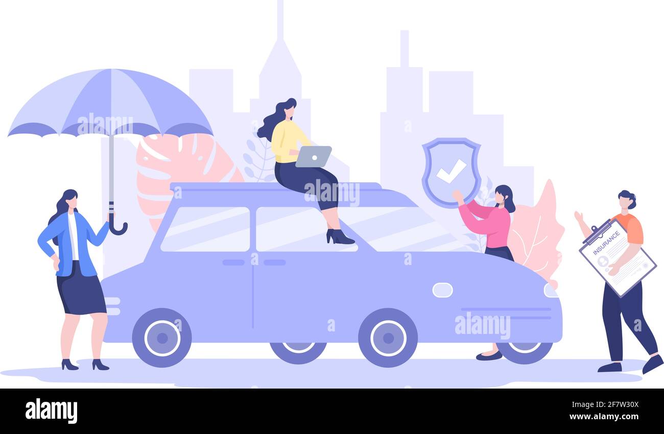 Car Insurance Concept Can Be Used As Protection For Vehicle Damage And