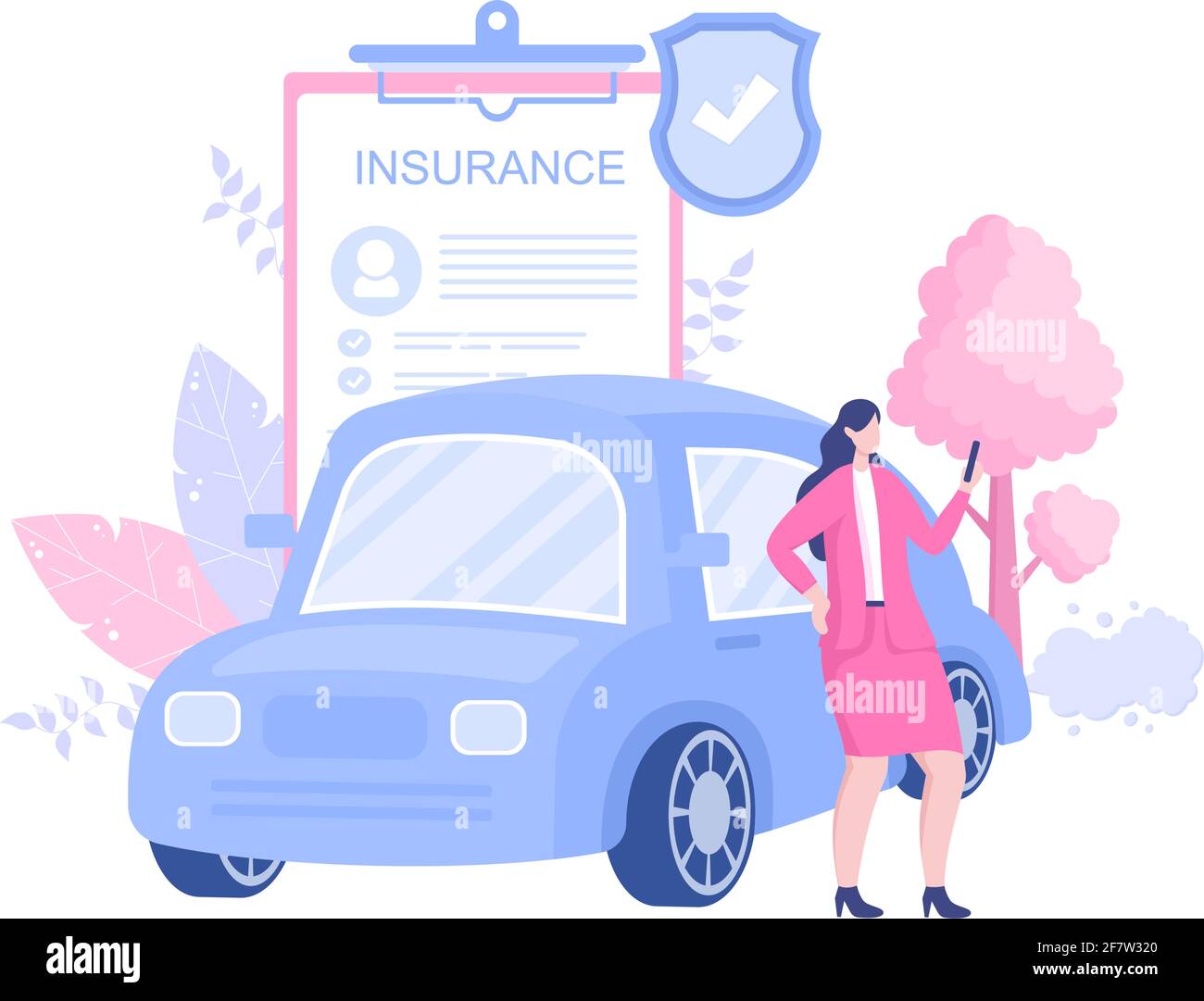 Car Insurance Concept Can Be Used As Protection For Vehicle Damage And ...