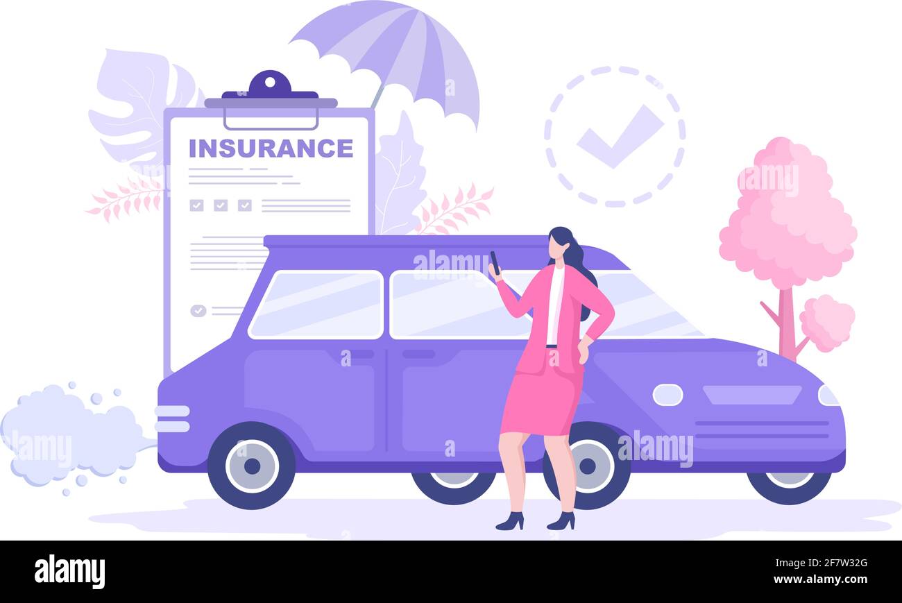 Car Insurance Concept Can Be Used As Protection For Vehicle Damage And