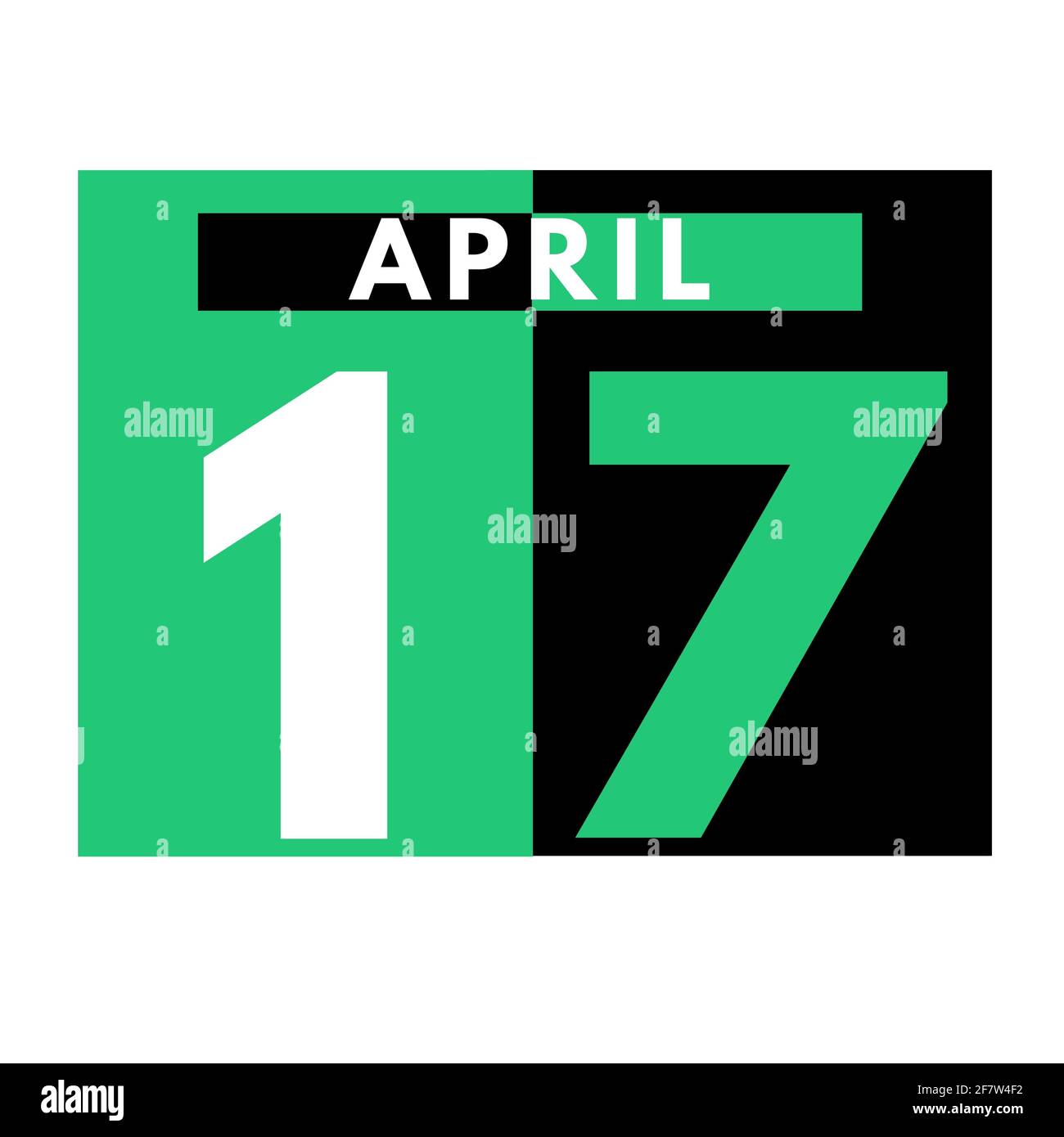 April 17 flat daily calendar icon date day month calendar for the