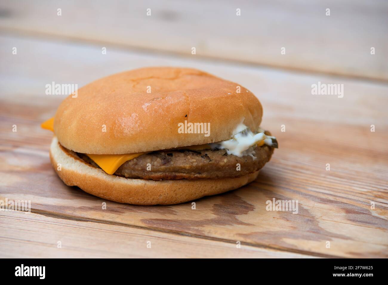 burger cheese, pickle sauce, mustard and ketchup Stock Photo Alamy