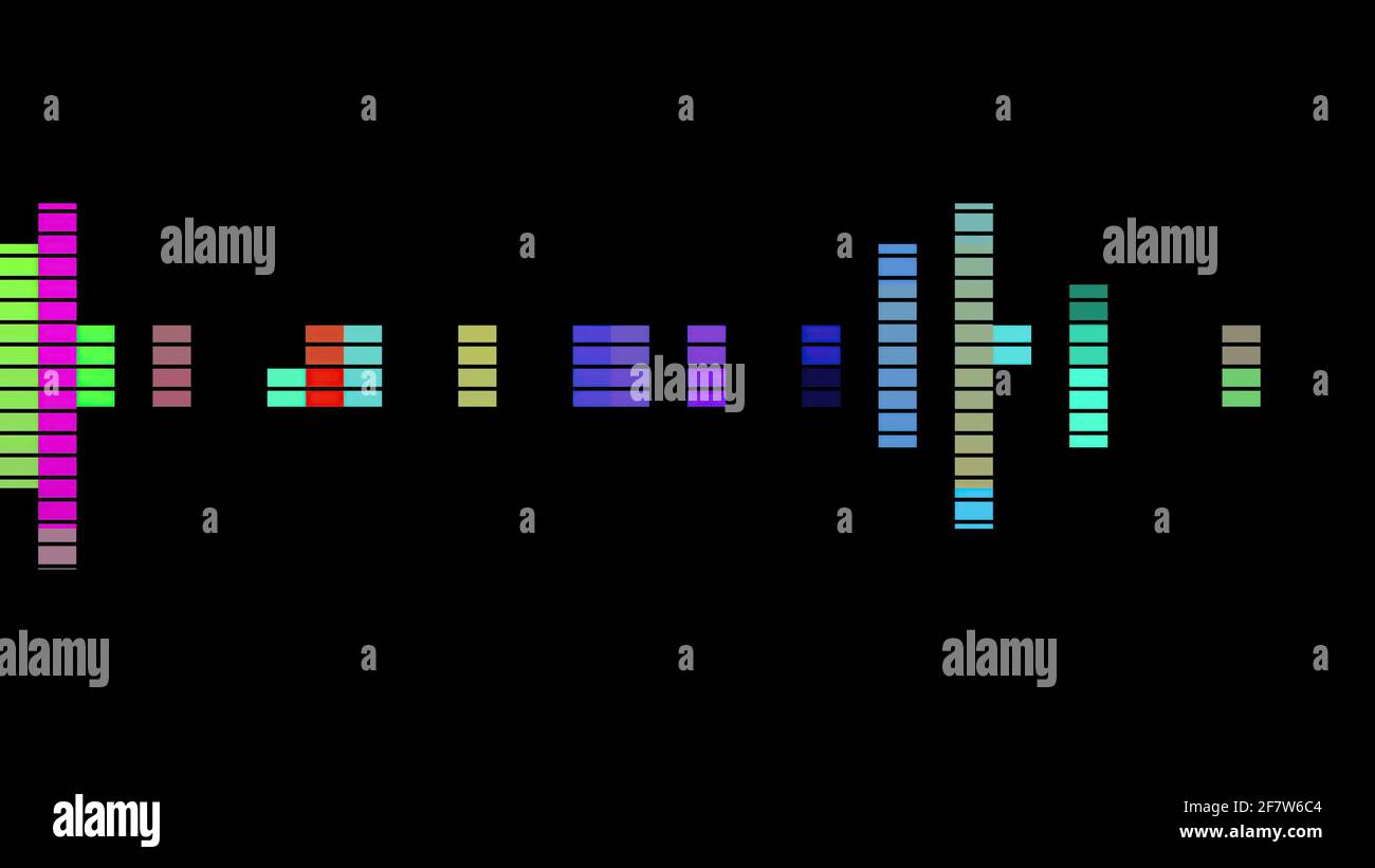 Audio equalizer bars use for music and computer calculating Stock Photo
