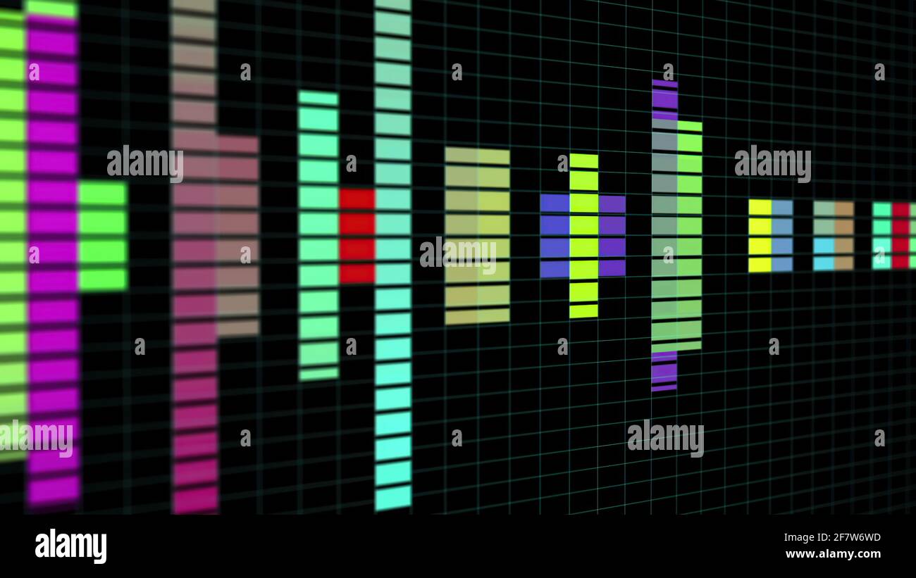 Audio equalizer bars use for music and computer calculating with