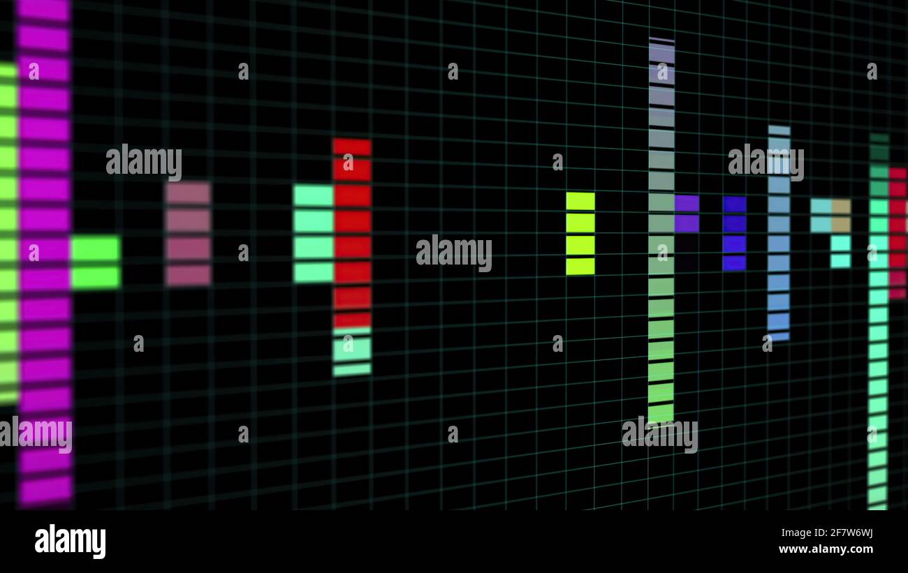 Audio equalizer bars use for music and computer calculating with