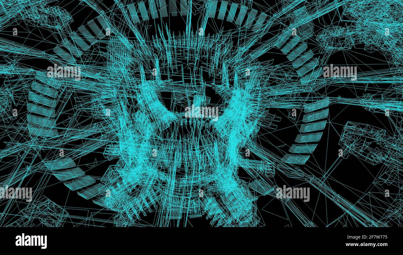 3d rendering wire frame model of industrial buildings Stock Photo Alamy