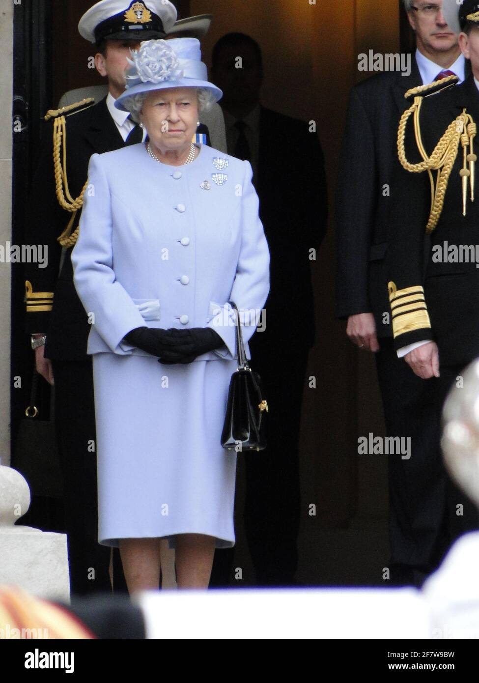 The Queen formally presenting the Duke of Edinburgh with the title and office of Lord High Admiral of the Navy in Whitehall, to mark his 90th anniversary. London, UK Stock Photo