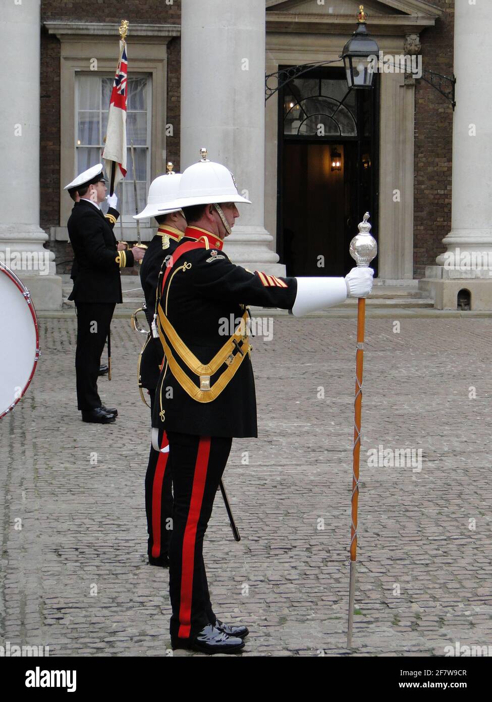 The Queen formally presenting the Duke of Edinburgh with the title and office of Lord High Admiral of the Navy in Whitehall, to mark his 90th anniversary. London, UK Stock Photo
