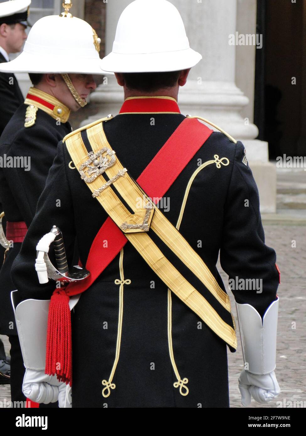 The Queen formally presenting the Duke of Edinburgh with the title and office of Lord High Admiral of the Navy in Whitehall, to mark his 90th anniversary. London, UK Stock Photo