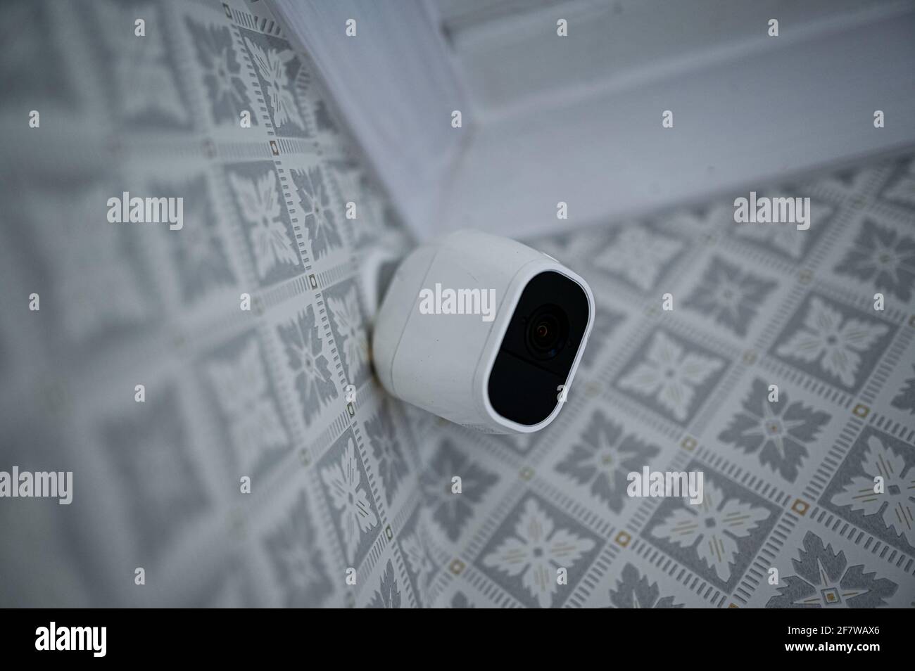 surveillance camera overlooking a home for safety Stock Photo Alamy