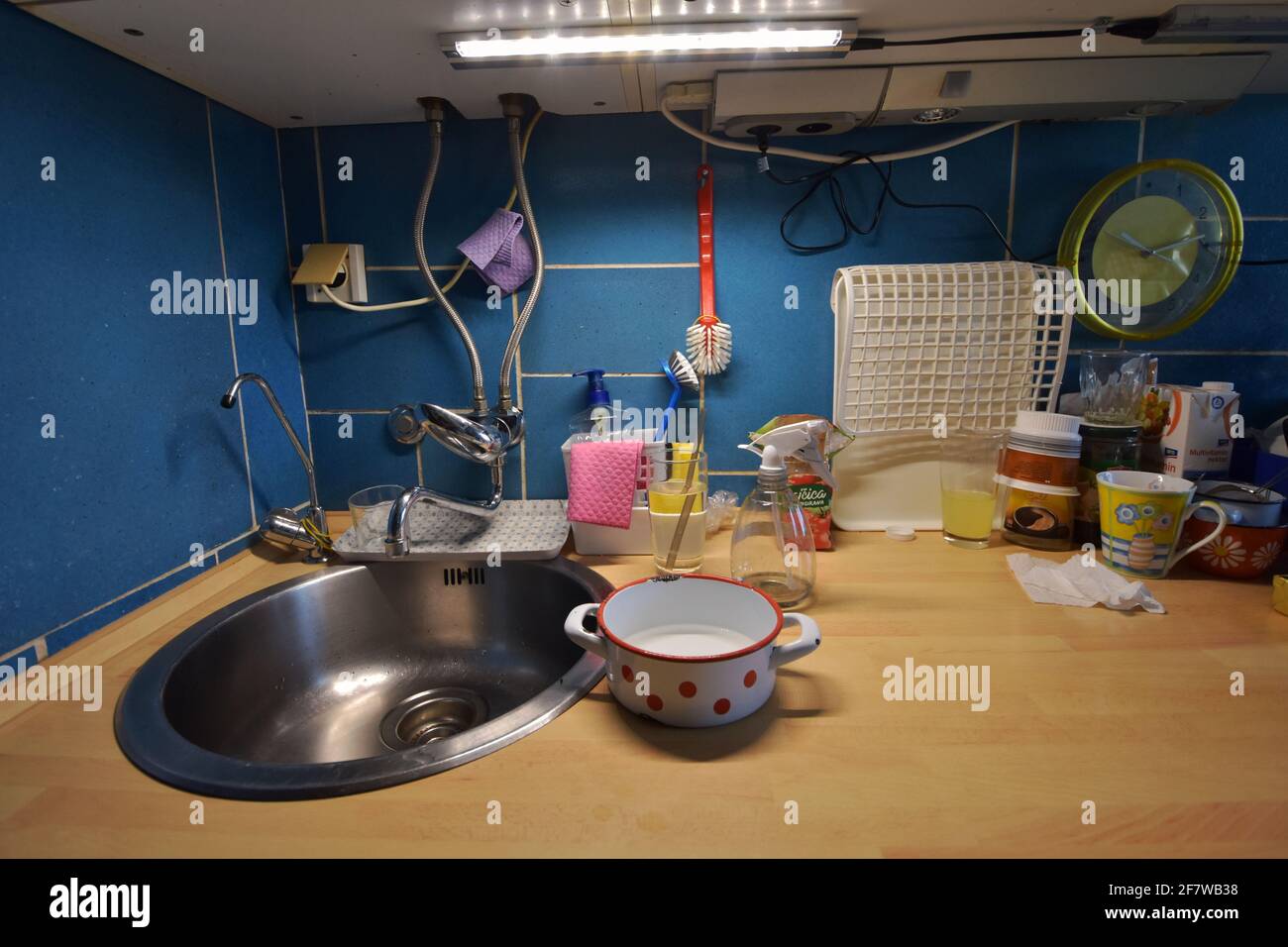 Messy kitchen Stock Photo