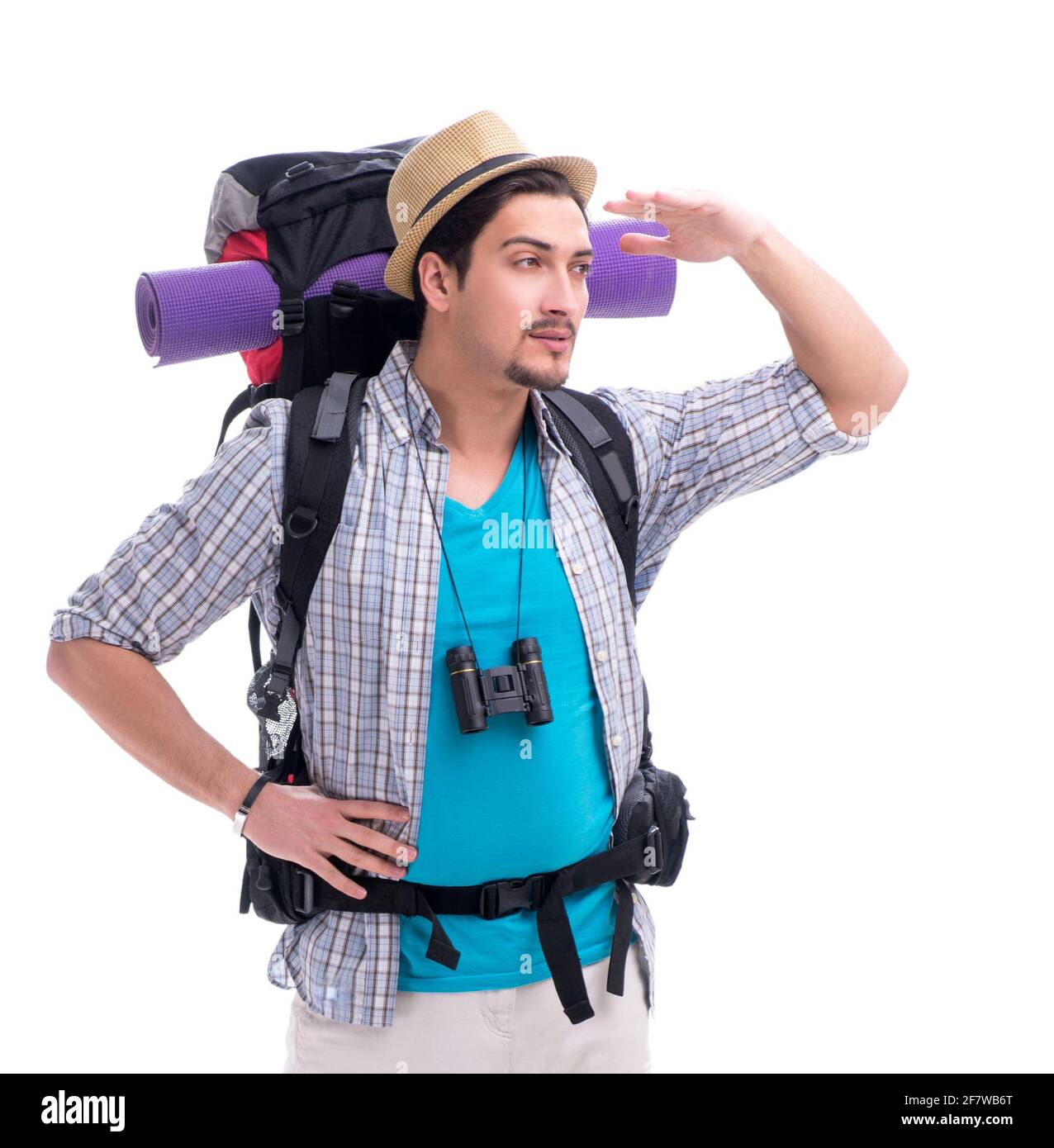 Man heavy large backpack hiking hi-res stock photography and images - Alamy