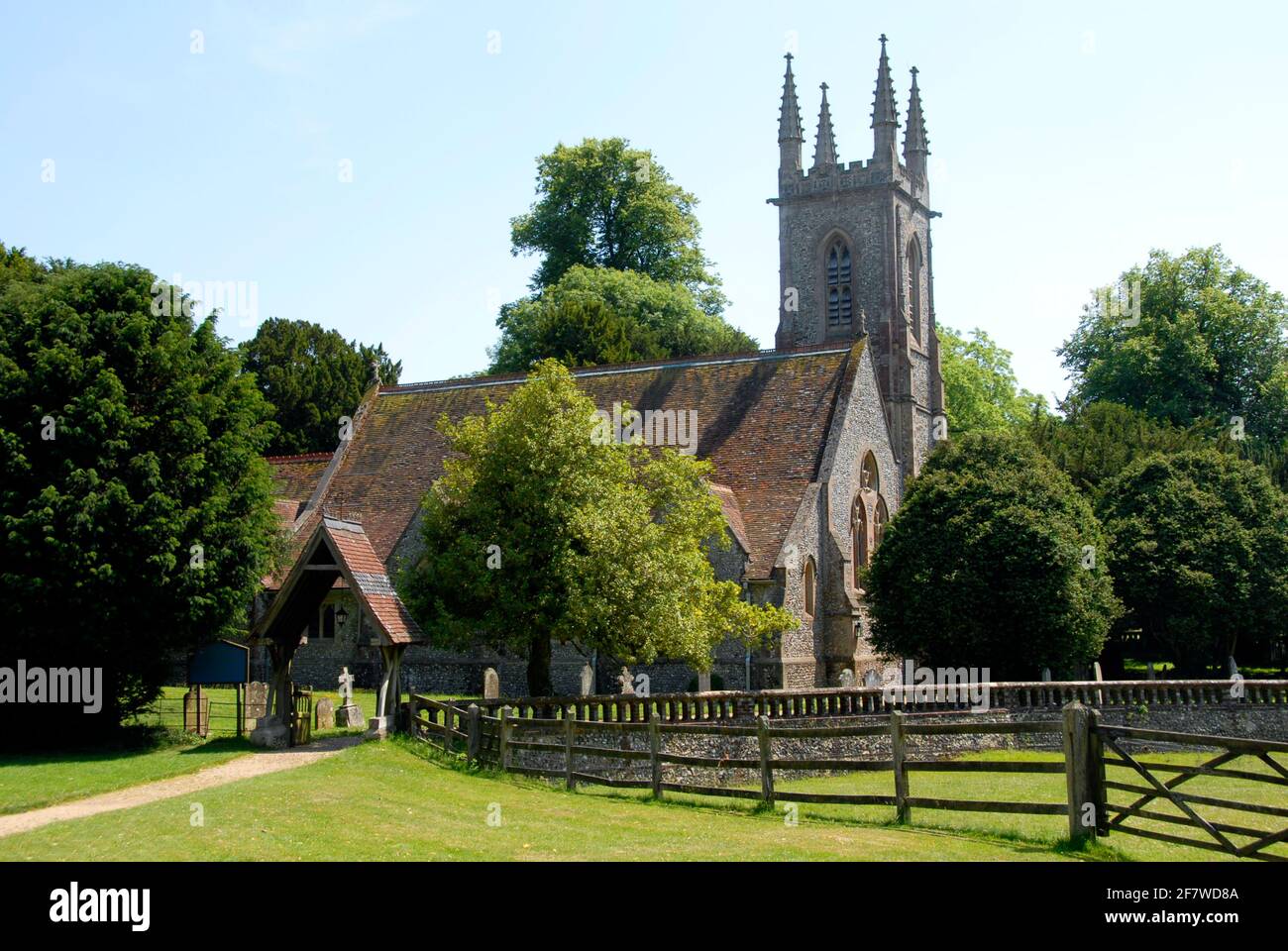 St Nicolas church, Chawton, Hampshire, England Stock Photo