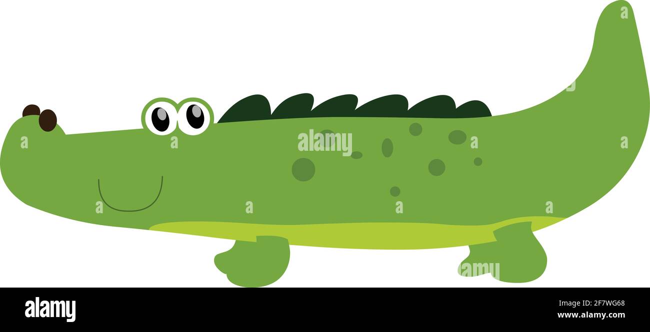 Crocodile cartoon vector illustration isolated on white background Stock Vector