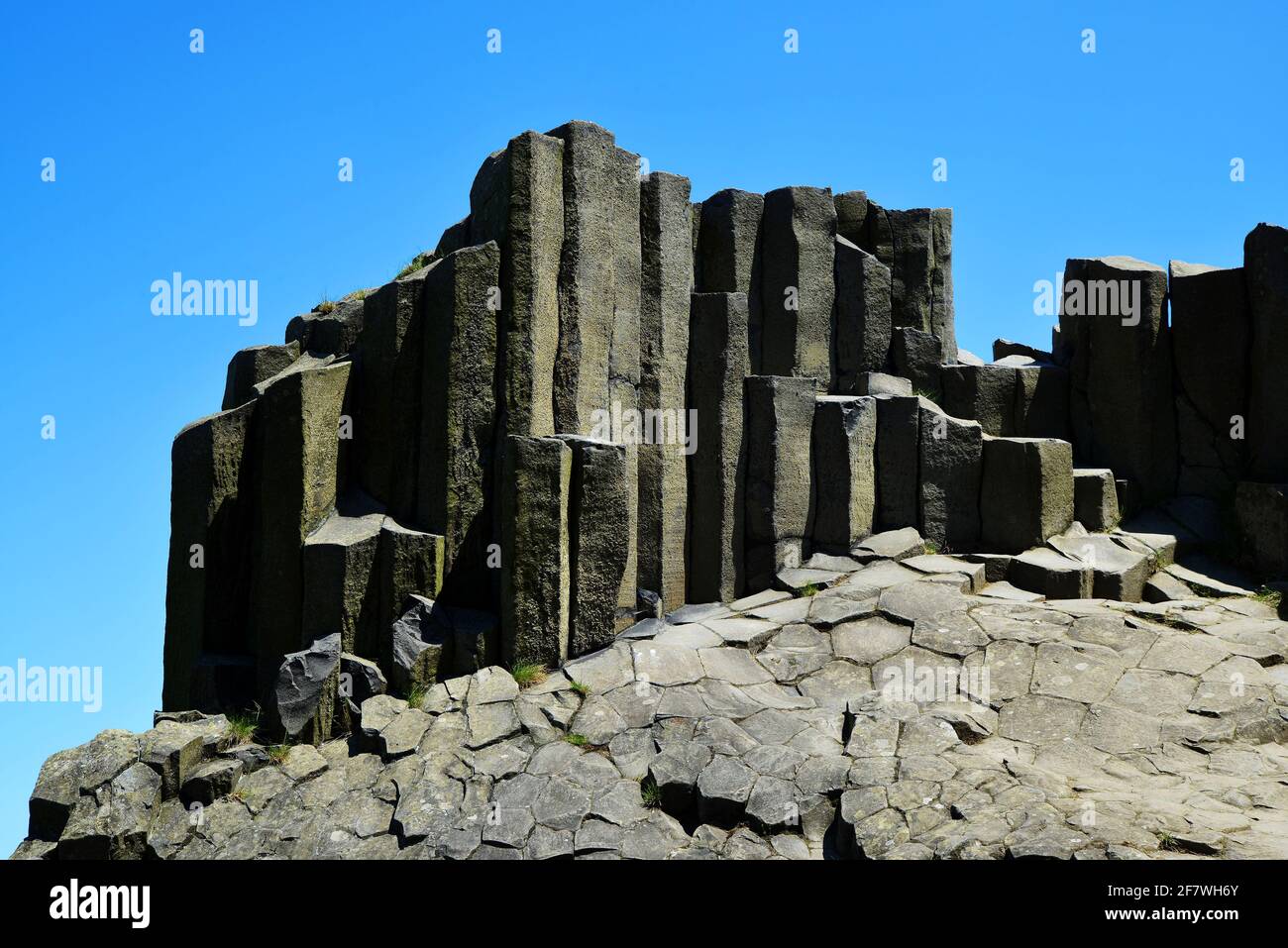 Rock formation basalt columns. National Natural Monument of Panska ...