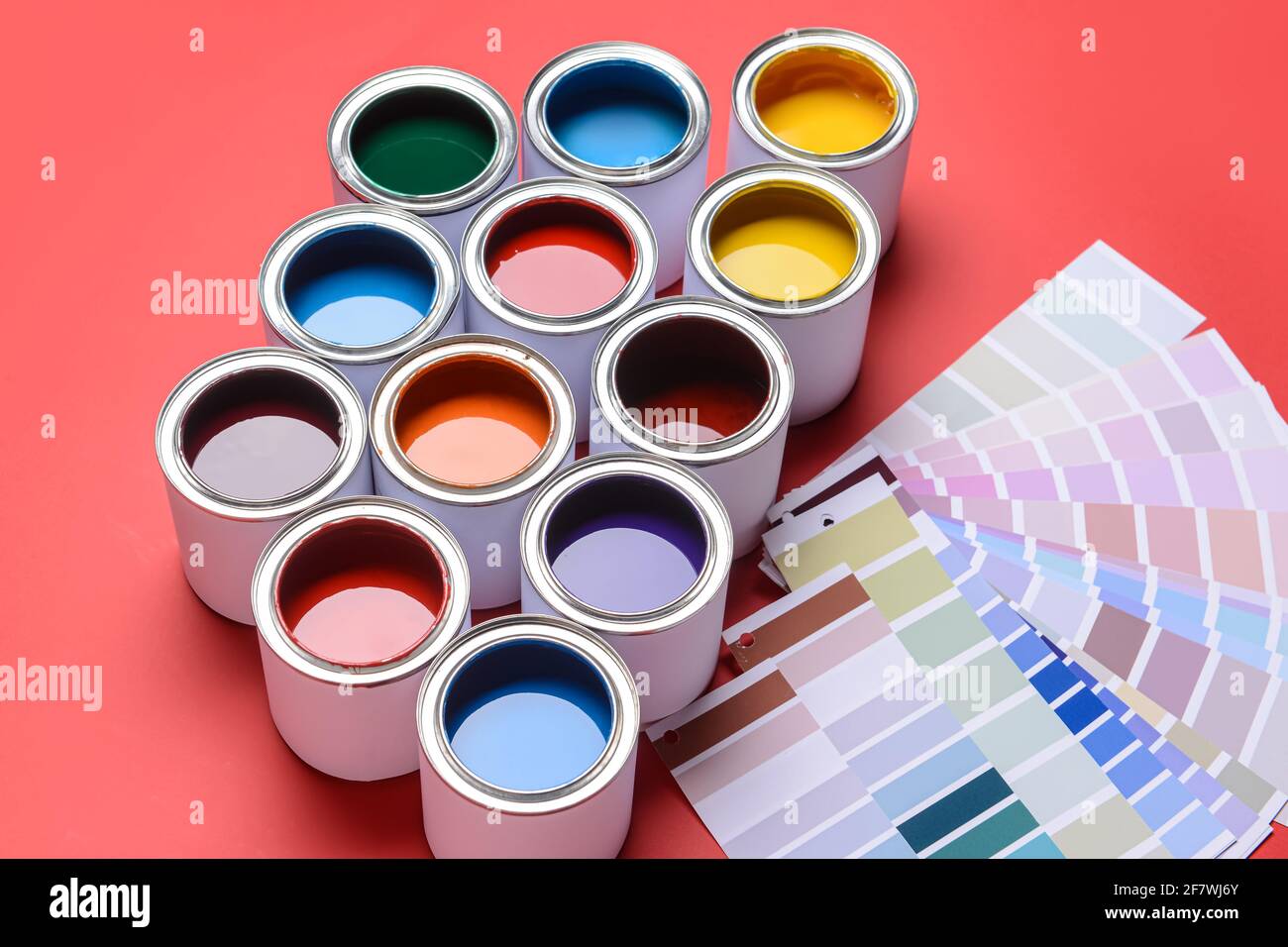 Cans paints palette samples hi-res stock photography and images - Alamy