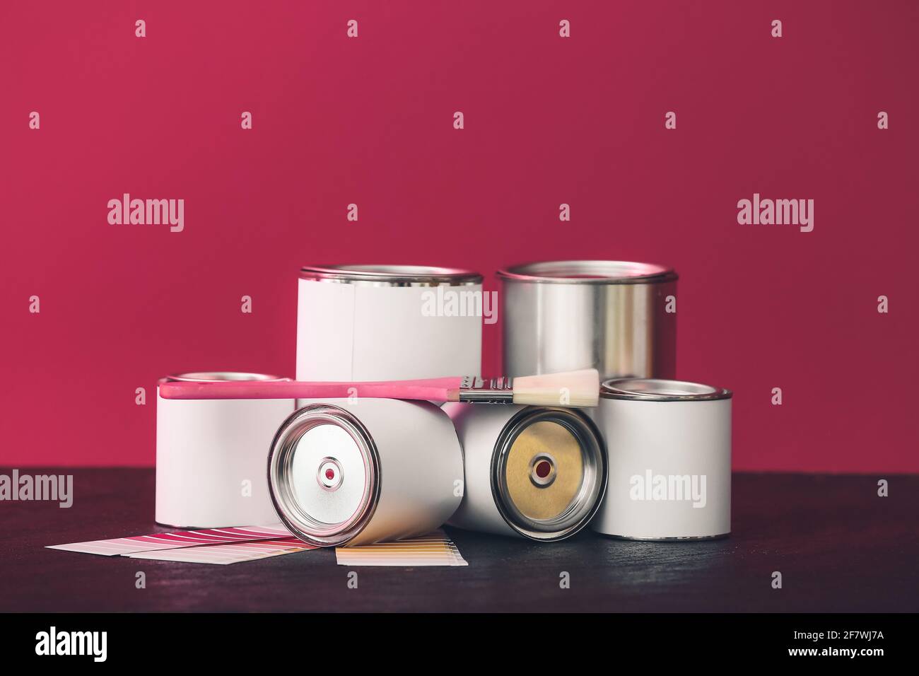 Cans paints palette samples hi-res stock photography and images - Alamy